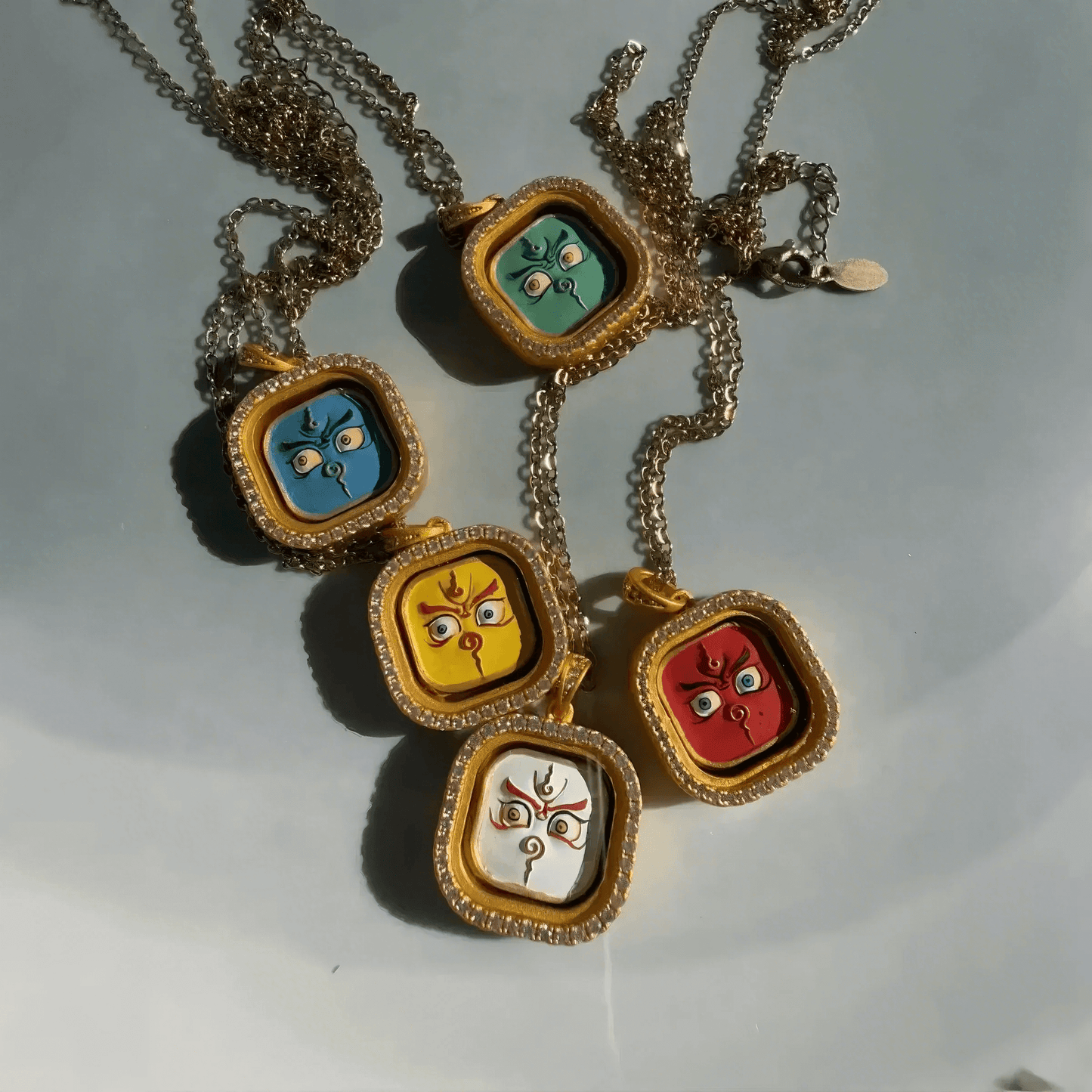 Five Wealth Deities Tsa Tsa Pendant