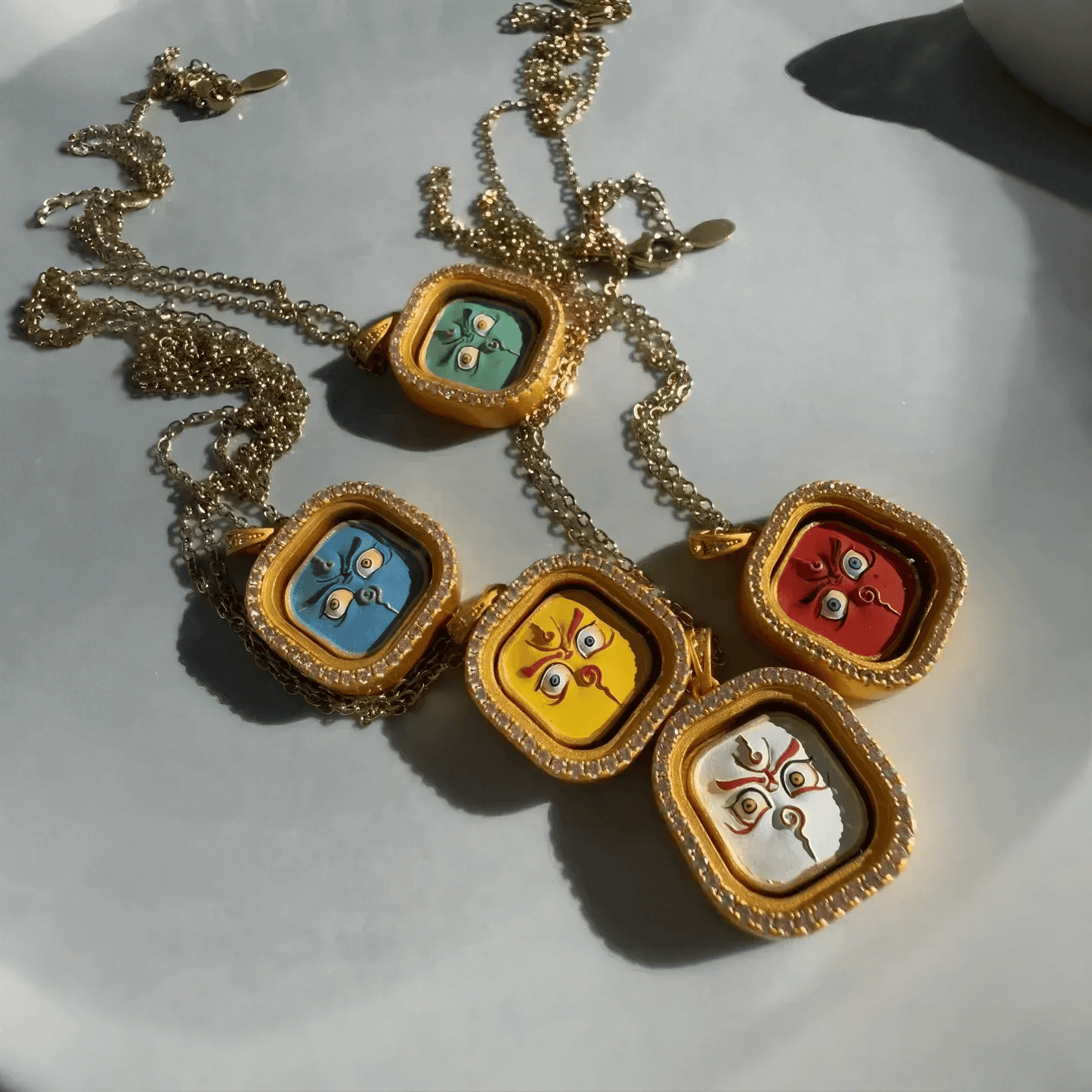 Five Wealth Deities Tsa Tsa Pendant