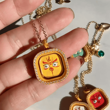 Five Wealth Deities Tsa Tsa Pendant