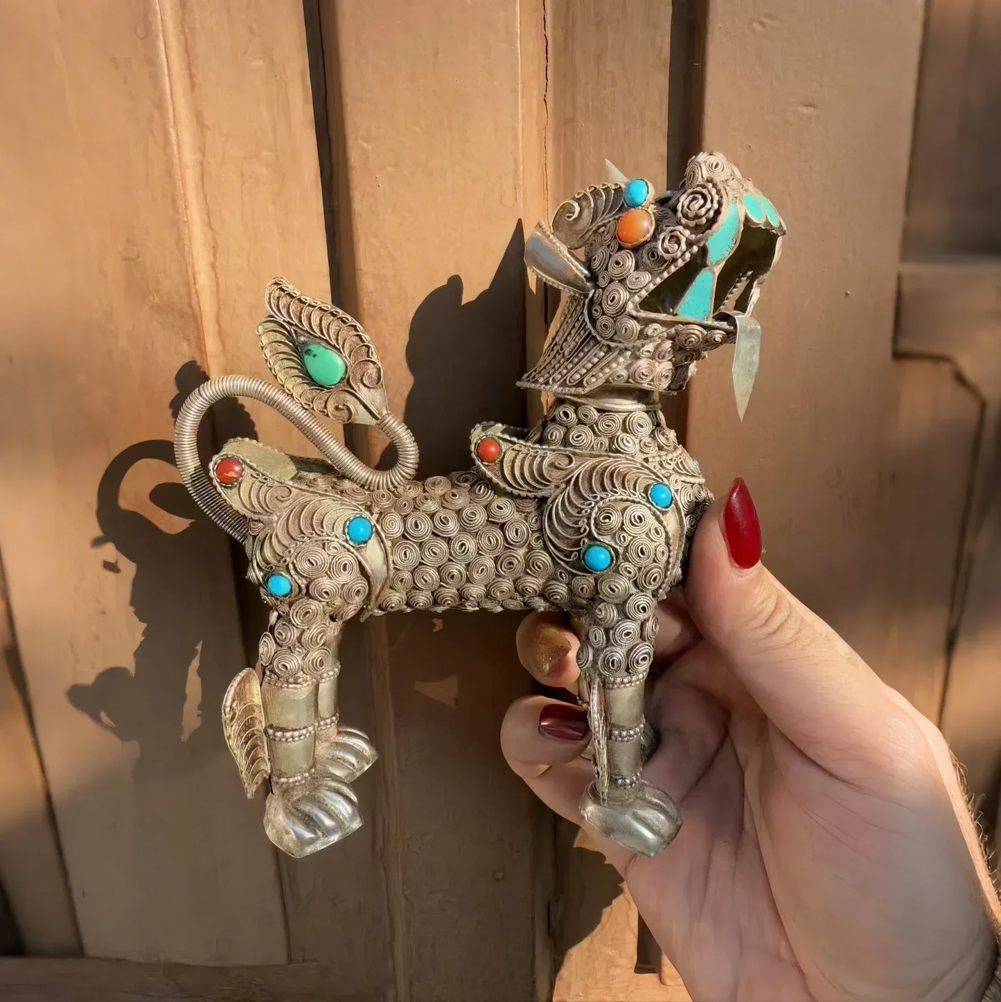 Tibetan Gilded Kirin Figurine