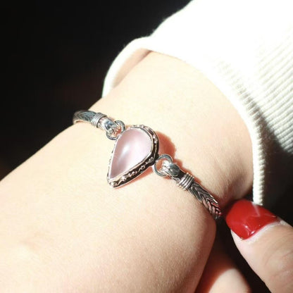 Nepal Handmade Rose Quartz Bracelet - Love