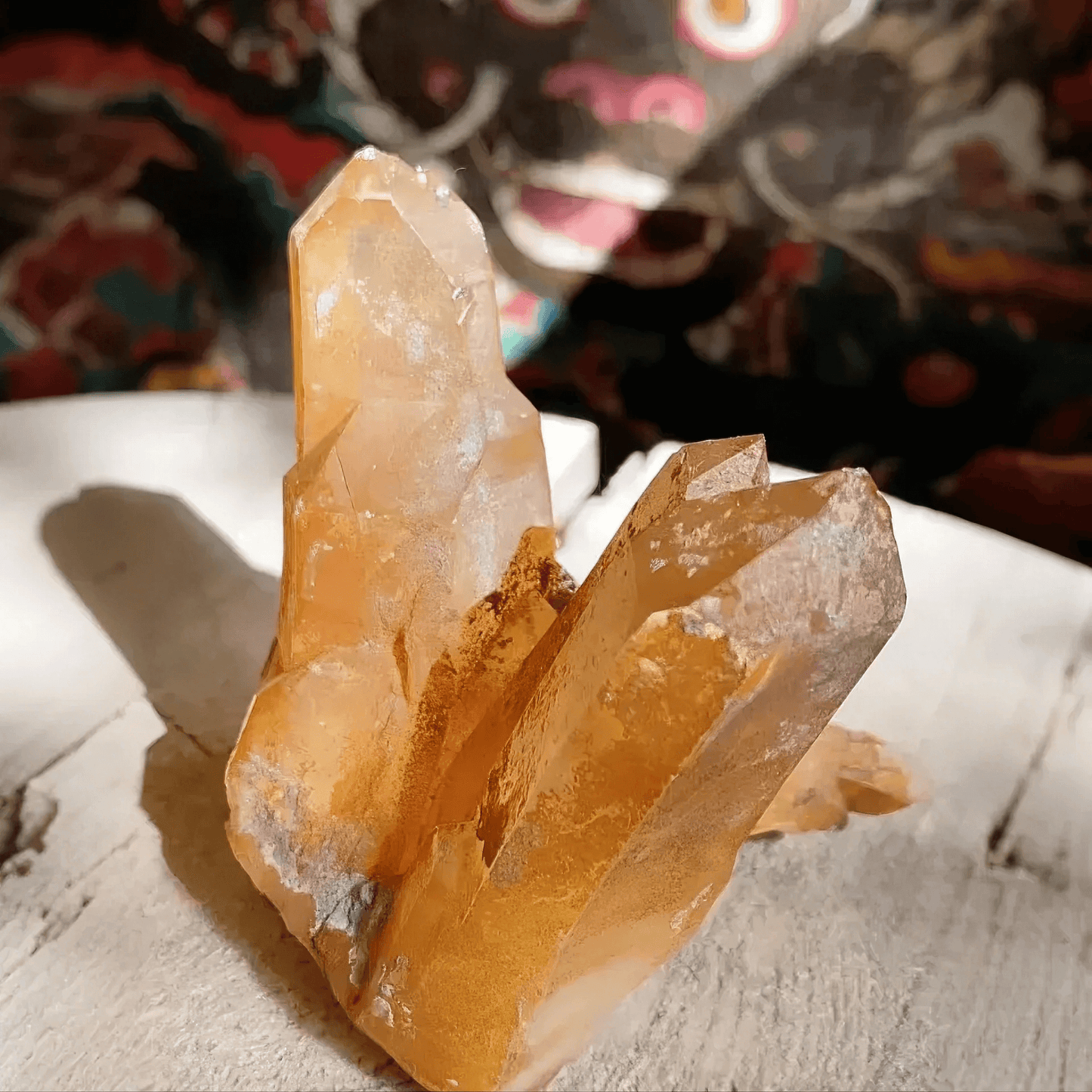 Tibetan Himalayan Yellow Quartz Crystal Cluster